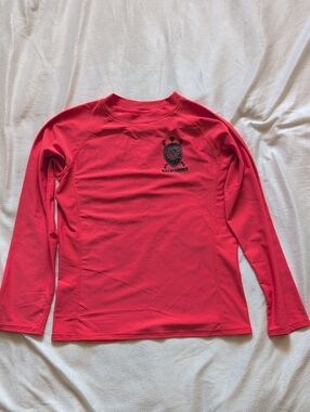 Coastalista Red California Turtle Long Sleeve Rash Guard Swim Top - Size Medium
